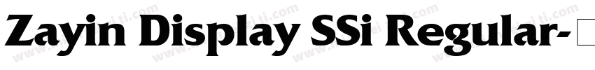 Zayin Display SSi Regular字体转换